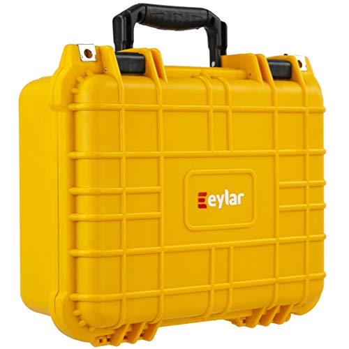 Product Cover Eylar Protective Hard Case Water & Shock Proof w/Foam TSA Approved 13.37 inch 11.62 inch 6 inch Yellow