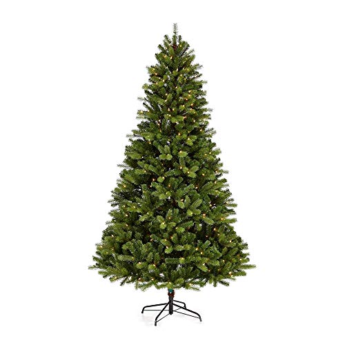 Product Cover NOMA 7-Foot Pre-lit Christmas Tree with Lights | Durand | 400 Incandescent Bulbs | Clear Warm White Lights | 1336 Branch Tips
