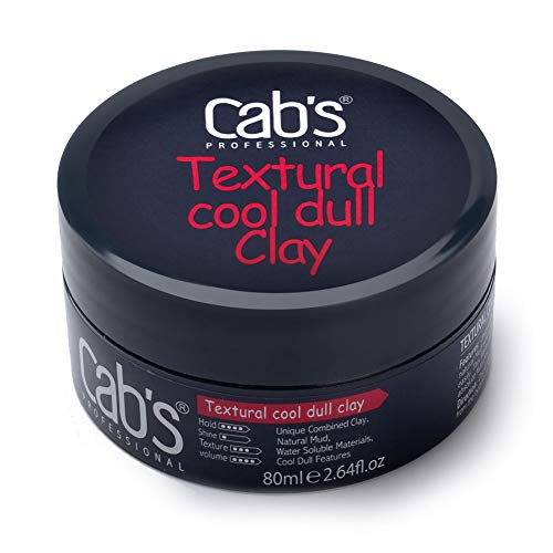 Product Cover Cab's Textural Cool Dull Hair Clay for Men with Matte Finish Molding Hair Wax Paste, Strong Hold Without The Shine - [2.82 oz / 80 g]