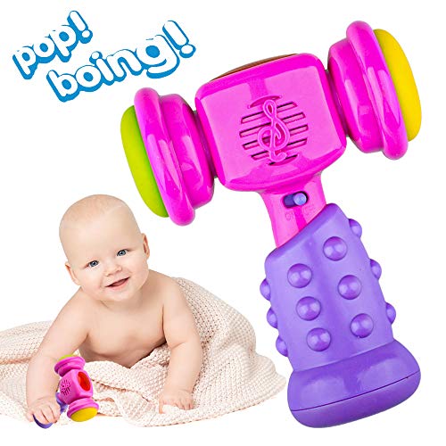 Product Cover SUGOO Gift for 6-24 Months Baby Girls, Music Hammer Toy for 12-18 Months Toddler Boys Kids Shaking Hammer Toy Gift Age 12-24 Months Kid Bosy Birthday Gift for Girl
