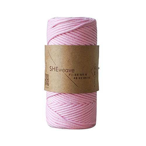 Product Cover Macrame Cord,Macrame Rope,Jewelry Cord,Colorful Craft Cord for Macrame Supplies,Macrame Bag,Wall Hanging(Pink, 3mm x 100m(About 109 yd))