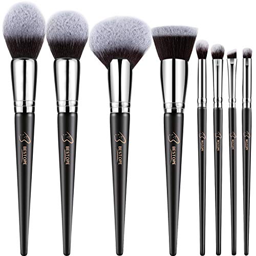 Product Cover BESTOPE 8 Pieces Makeup Brushes, Conical Handle Professional Foundation Blush Concealer Fan Eyeshadow Cosmetic Brushes Set for Powder Liquid Cream