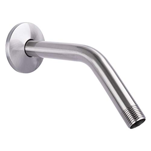 Product Cover LDR 8 Inch Shower Arm and Flange, Stainless Steel Construction, Shower Head Extension Extender Pipe Arm, Brushed Nickel Finish