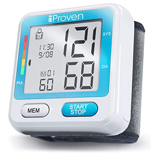 Product Cover iProven Wrist Blood Pressure Monitor - Blood Pressure Cuff Wrist - Blood Pressure Watch - Memory for 2x90 Measurements - Hard Case and Batteries Included - BPM-317