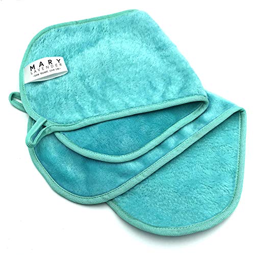 Product Cover MaryLavender Makeup Remover Clothes,Reusable Super Soft Microfiber Facial Eye Makeup Cleansing Eraser Towel, Chemical-free,Safe for All Skin Types, 2 Pack,Green