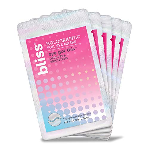 Product Cover Bliss Eye Got This Holographic Foil Moisturizing Eye Mask for Refreshing and Awakening Eyes, Reduces Puffiness and Dark Circles, Made Without Parabens and Sulfates , 5 Pack