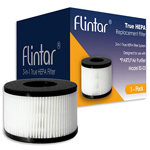 Product Cover Flintar 3-in-1 True HEPA Replacement Filter, Compatible with PARTU BS-03 Air Purifier