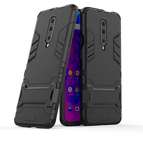 Product Cover TARKAN Heavy Duty Shockproof Armor Kickstand Back Case Cover for OnePlus 7 Pro (Black)