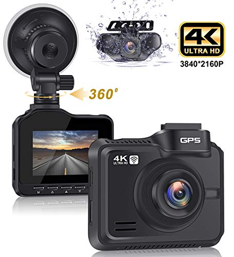 Product Cover Lifechaser Dual Dash Cam 4K+1080P Front and Rear Car Camera 3840x2160P 8MP CMOS, WiFi, GPS, Night Vision, 2.4