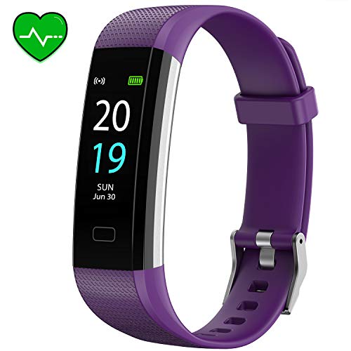 Product Cover Akasma Fitness Tracker HR, S5 Activity Tracker Watch with Heart Rate Monitor, Pedometer IP68 Waterproof Sleep Monitor Step Counter for Women Men (Purple)