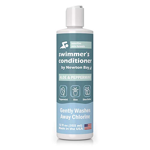 Product Cover Newton Bay Swimmer's Conditioner [12oz, Peppermint] Chlorine Removal & Swimming Pool Protection for Healthy Post Swim Hair