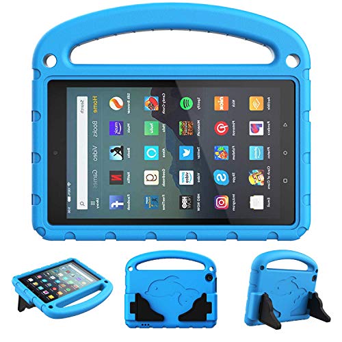 Product Cover SUPWANT Kids Case for All-New Fire 7 2019 - Kid-Proof Light Weight Protective Case with Handle Convertible Stand for Amazon Fire 7 Tablet (9th Generation - 2019 Release), Blue