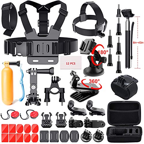 Product Cover Adofys 49 in 1 Action Camera Accessory Kit Bundle Compatible for GoPro Hero 6 5 4 3/SJCAM/Akaso/Apeman/Xiaomi Yi Action Camera (49 in 1)