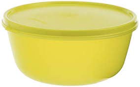 Product Cover Tupperware SS Plastic 1.5 L Bowl (Yellow and Green) Set of 2