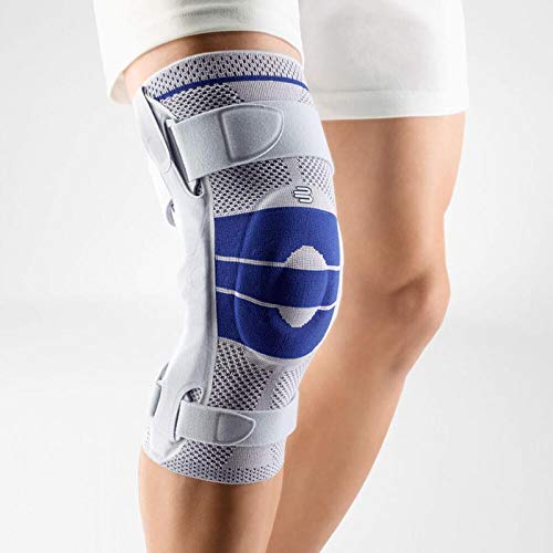 Product Cover Bauerfeind - GenuTrain S - Knee Support - Extra Stability to Keep The Knee in Proper Position - Right Knee - Size 4 - Color Titanium