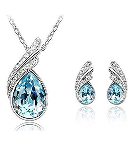 Product Cover andy cool Premium Quality Necklace Earrings Set Blue 1 SetEarrings jewelry gift girl birthday Present