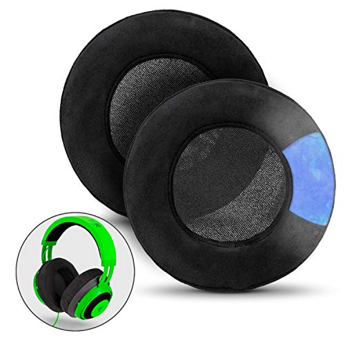 Product Cover Brainwavz Gaming Earpads for Razer Kraken & Other Gaming Headsets & AKG 701 Q701 & Other Headphones (See List, Dimensions & Video), Cooling Gel, Memory Foam, Micro Suede, XL Round Black