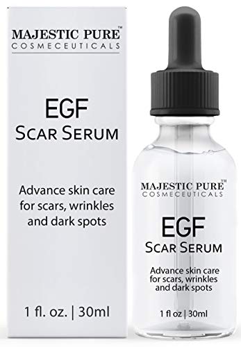 Product Cover MAJESTIC PURE EGF Scar Serum for Face - Reduce Appearance of Acne Scars, Marks, Wrinkles, and Dark Spots - Helps with Old Scar Removal - 30ml