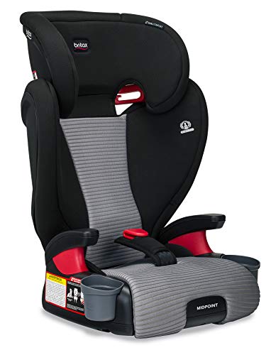 Product Cover Britax Midpoint Belt-Positioning Booster Seat - 2 Layer Impact Protection - 40 to 120 Pounds - DualComfort Moisture Wicking Fabric, Gray