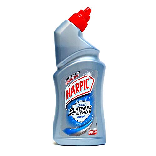 Product Cover Harpic Platinum Active-Shield Toilet Cleaner, Marine - 500ml