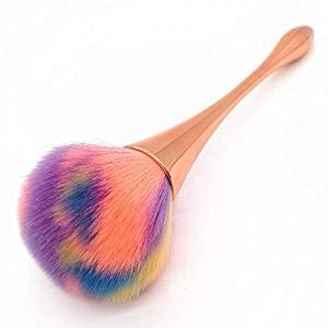 Product Cover Large Powder Mineral Brush，Foundation Makeup Brush,Powder Brush and Blush Brush for Daily Makeup (Gold-Colorful) ...