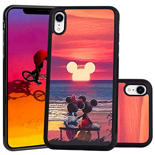 Product Cover DISNEY COLLECTION Mickey Mouse Sunset Design for Apple iPhone Xr (2018) 6.1-Inch Case Soft TPU and PC Tired Case Retro Stylish Classic Cover