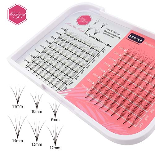 Product Cover Russian-Volume-Premade-Eyelash-Extensions  5D Fans, Thickness/Diameter 0.07, C Curl, Mix Length Per Tray (0.07C5DMIX)