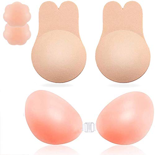 Product Cover Silicone Bra Sticky Bra Adhesive Bra 3 Pack Strapless Backless Bra Women Lift up Invisible Bra Nipple Covers