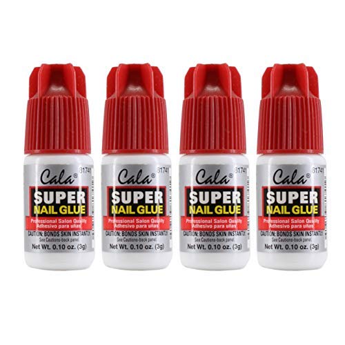 Product Cover Cala Super Nail Glue Professional Salon Quality | Quick and Strong Nail Liquid Adhesive (4 Bottles)