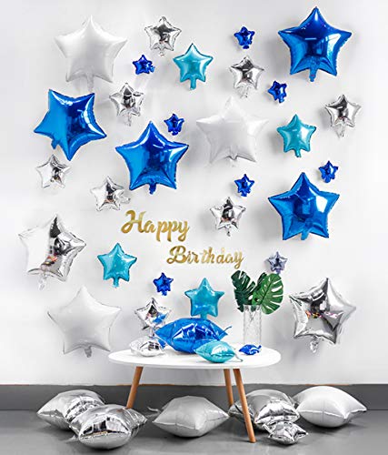 Product Cover 40pcs Starry Sky Stars Foil Mylar Balloons Kit- 5
