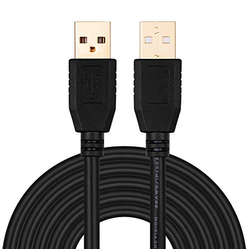 Product Cover USB A to A Male Cable 30Ft,Tan QY USB to USB Cable USB Male to Male Cable Double End USB Cord with Gold-Plated Connector for Hard Drive Enclosures, DVD Player, Laptop Cooler(10M/30Ft)