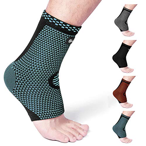 Product Cover CAMBIVO Ankle Brace Compression Sleeves Support for Women and Men, Plantar Fasciitis Foot Socks with Arch Support for Injury Recovery, Heel Spurs, Achilles Tendonitis and Joint Pain (Blue Large)