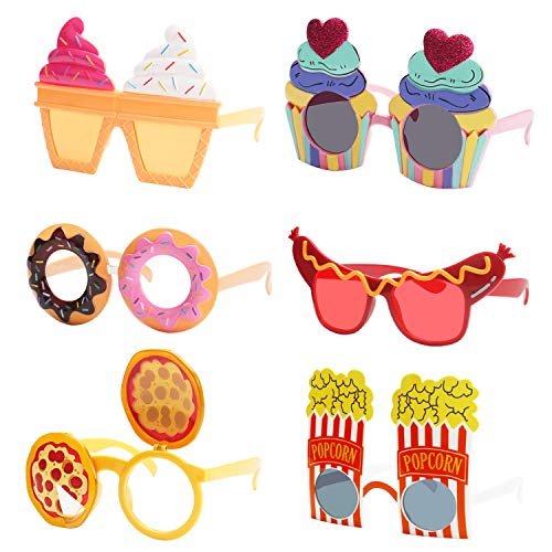 Product Cover Ocean Line Funny Snack Party Glasses Set - 6 Pairs Summer Luau Sunglasses, Tropical Fancy Costume Favors, Fun Halloween Photo Booth Props, Novelty Party Supplies Decoration for Kids and Adults