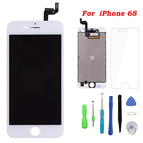 Product Cover Screen Replacement for iPhone 6s White Touch Screen Digitizer LCD Display Replacement Full Assembly with Repair Tool Kit (6s.White)