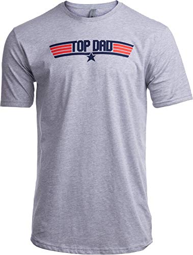 Product Cover Tall Tee: Top Dad | Funny 80s Father Humor Movie Gun 1980s Military Air Force Men T-Shirt