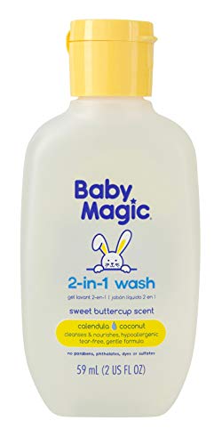 Product Cover Baby Magic 2-in-1 Shampoo & Wash, Travel Size, Tear-Free, Calendula Oil & Coconut Oil, 2 Fl Oz