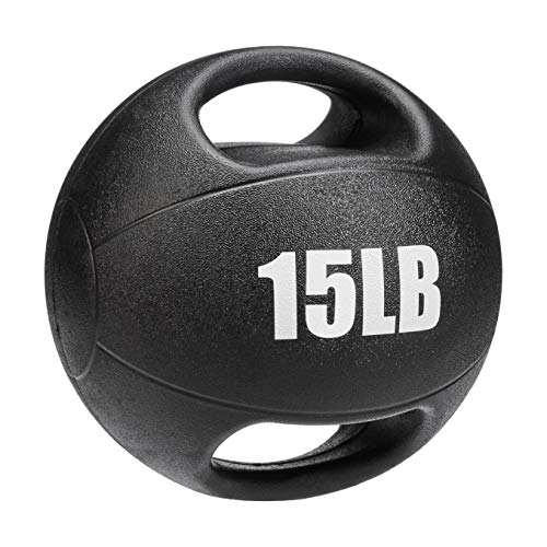 Product Cover AmazonBasics Medicine Ball with Handles, 15-lb