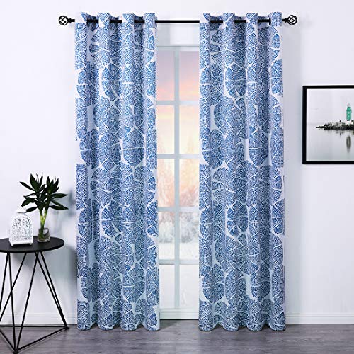 Product Cover SHIELD CREATOR Blackout Curtains 2 Panels 52x63 Geometric Print Pattern Curtains Thermal Insulated Grommets Drapes for Bedroom