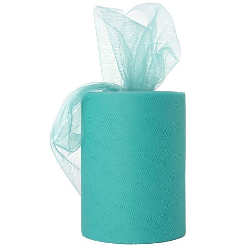 Product Cover XiangGuanQianYing Aqua Tulle Roll Spool 6 Inch x 100 Yards for Tulle Decoration