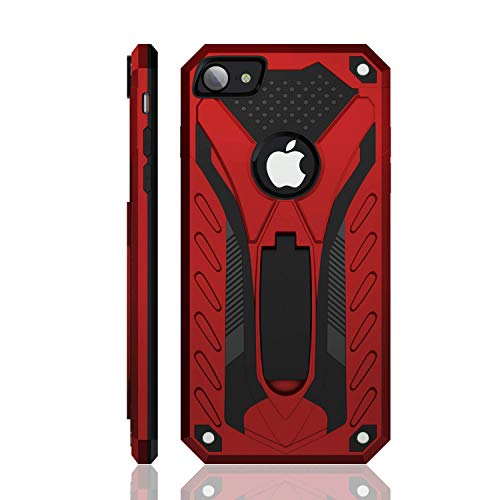 Product Cover iPhone 7 Case | iPhone 8 Case | Military Grade | 12ft. Drop Tested Protective Case | Kickstand | Wireless Charging | Compatible with Apple iPhone 7 / iPhone 8 - Red
