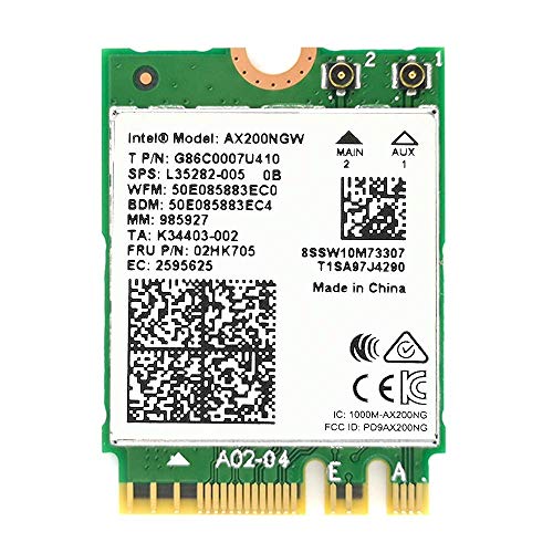 Product Cover OKN WiFi 6 AX200 802.11ax WiFi Card 2400Mbps 5GHz and 574Mbps 2.4GHz Wireless Module for Laptop Desktop with Bluetooth 5.0, Windows 10 64bit and Linux, M.2/NGFF 2230