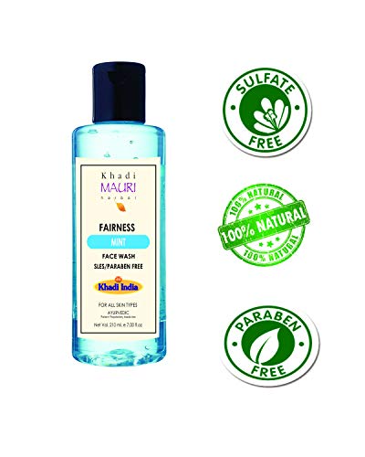 Product Cover Khadi Mauri Herbal Fairness Face Wash - Bright Complexion & Skin Lightening - SLES & PARABEN FREE - 210 ml