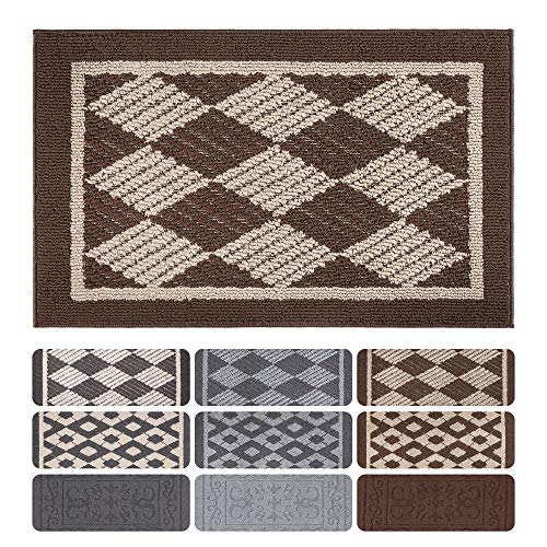 Product Cover Indoor Doormat Front Door Mat Non Slip Rubber Backing Super Absorbent Mud and Snow Magic Inside Dirts Trapper Mats Entrance Floor Rugs Shoes Scraper Machine Washable Carpet - 24