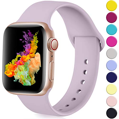 Product Cover Rabini Band Compatible with Apple Watch 40mm 38mm, Replacement Accessory Sport Band for iWatch Apple Watch Series 5, Series 4, Series 3, Series 2, Series 1, Lavender Gray, S/M