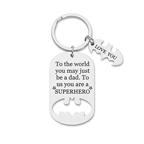 Product Cover Fathers Day Gifts Dad Birthday Keychain For Daddy Step Dad To Be Husband From Daughter Son Wife Kids I Love You Key Ring Father Of The Bride Step Father Figure Wedding Anniversary Men Him