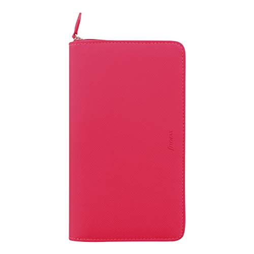 Product Cover Filofax 2020 Personal Compact Zip Organizer, Saffiano Fluoro Pink, 6.75 x 3.75 inches (C028751-20)