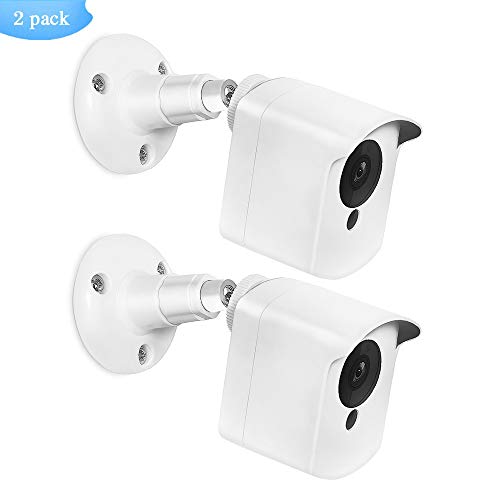 Product Cover Bsioff Wyze Camera Wall Mount Bracket, Protective Cover with Security Wall Mount for Wyze Cam V2 V1 and Ismart Spot Camera Indoor Outdoor Use (2 Pack)