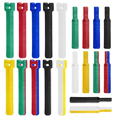Product Cover LuBanSir Cable Ties Reusable Fastening Tapes, 120 Pcs ( 60 pcs 8