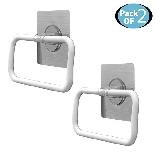 Product Cover HOKIPO® Magic Sticker Series Self-Adhesive Plastic Towel Holder Hanger - Pack of 2