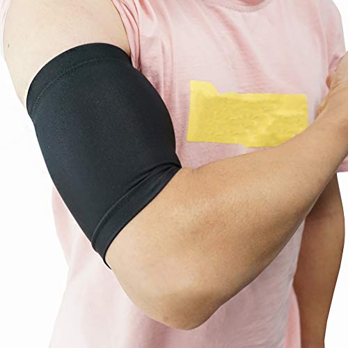 Product Cover Luwint Upper Arm Sleeve - Biceps/Triceps Tendon Brace Support for Workouts, Cycling, Running, Basketball, Volleyball, 1 Pair (L)